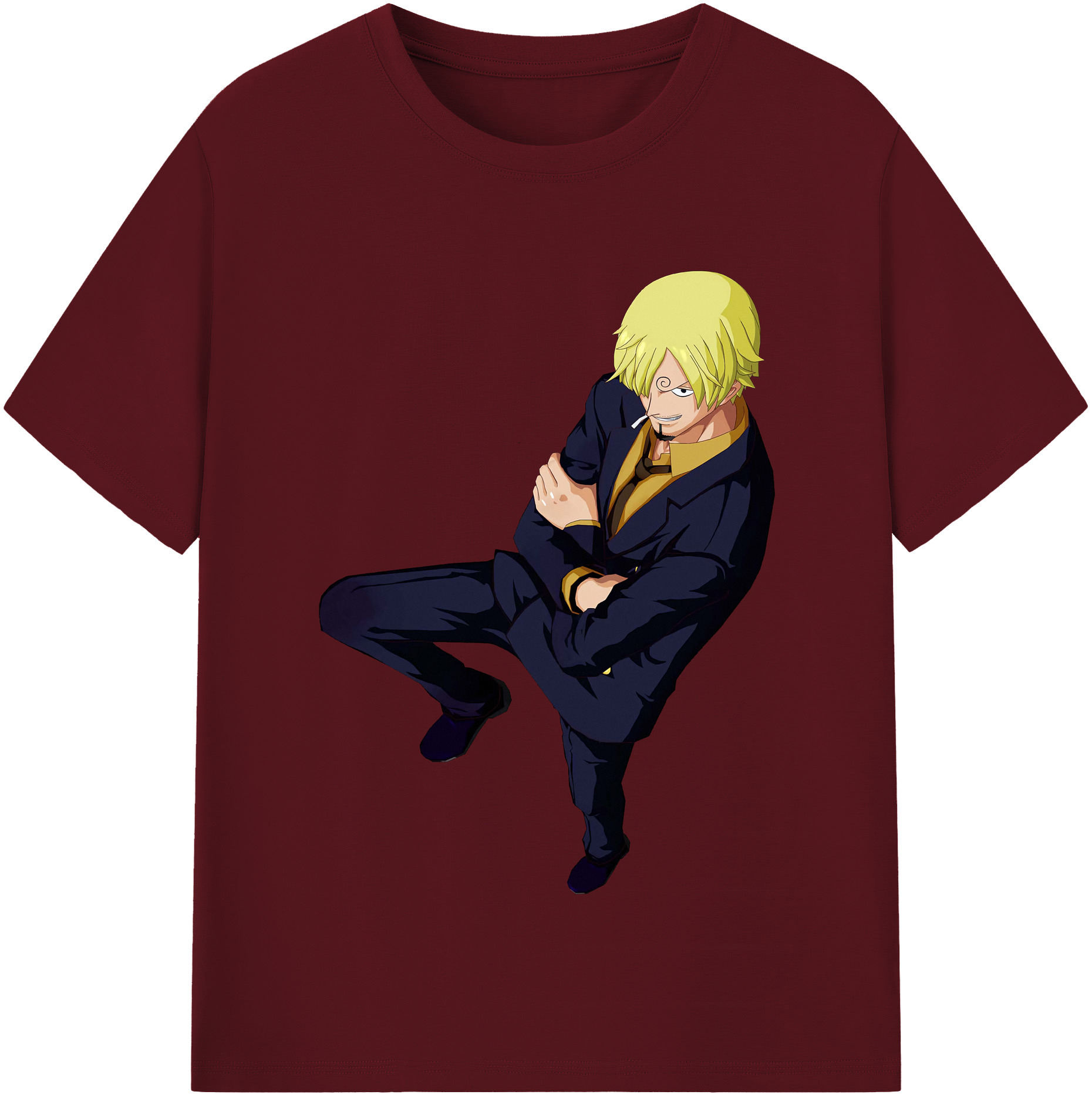 ワンピース サンジ ONE PIECE Sanji 綿100％半袖Tシャツ（フロントプリント）